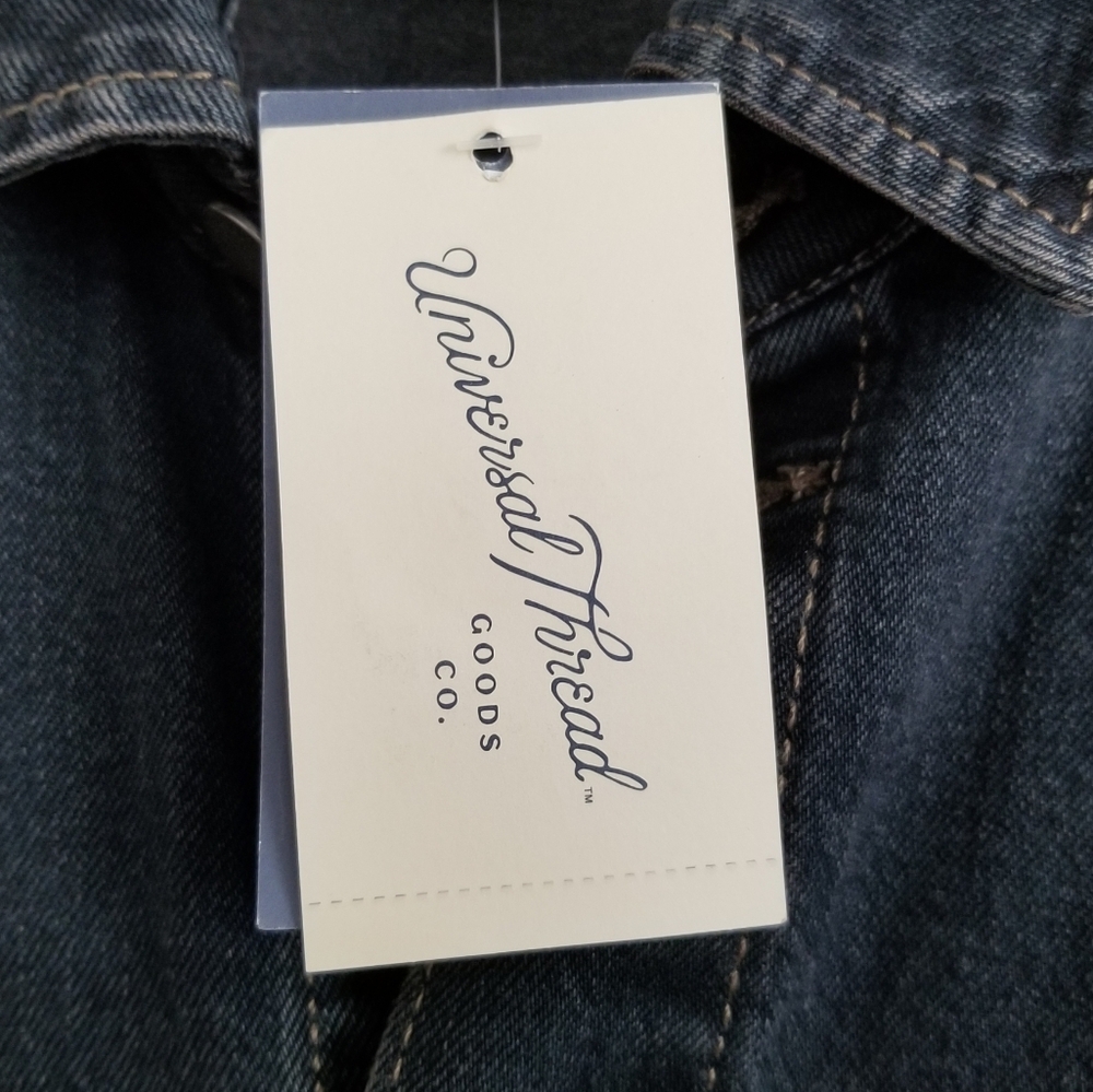 NWT Universal Thread Black Denim Dress Size 6 - Picture 7 of 9